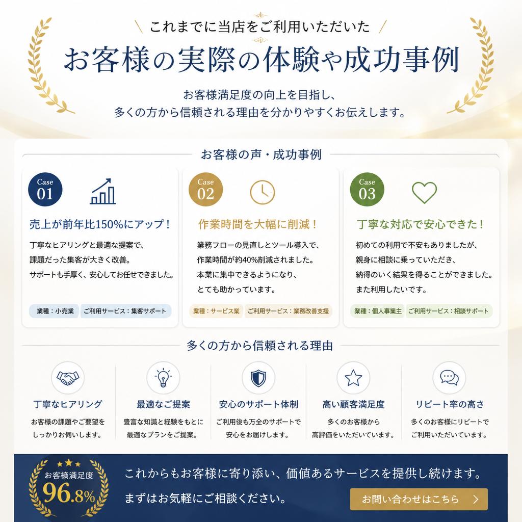 お客様の声と成功事例