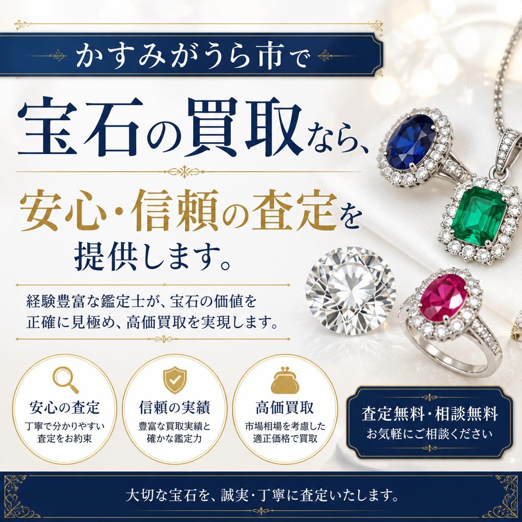 かすみがうら市で宝石の買取なら、安心・信頼の査定を提供します。