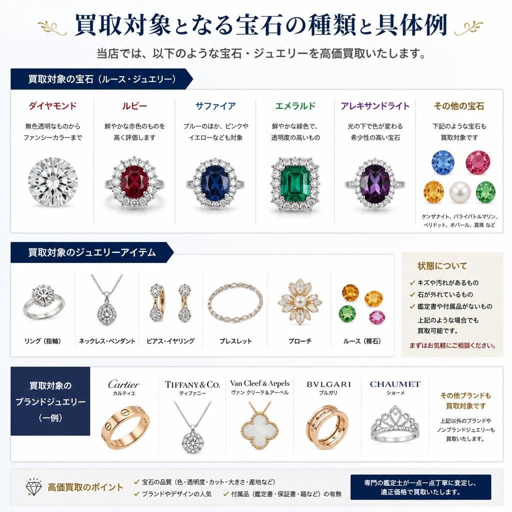 買取可能な宝石の種類