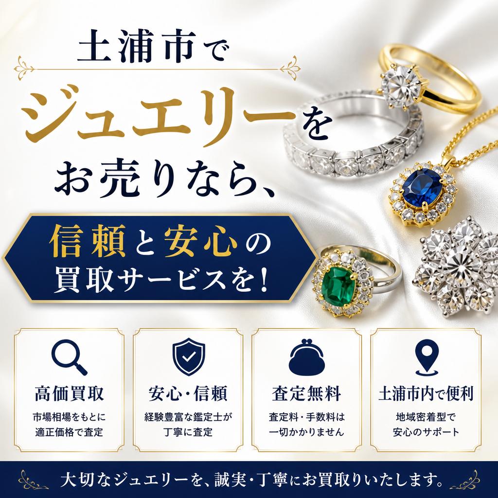 土浦市でジュエリーをお売りなら、信頼と安心の買取サービスを！