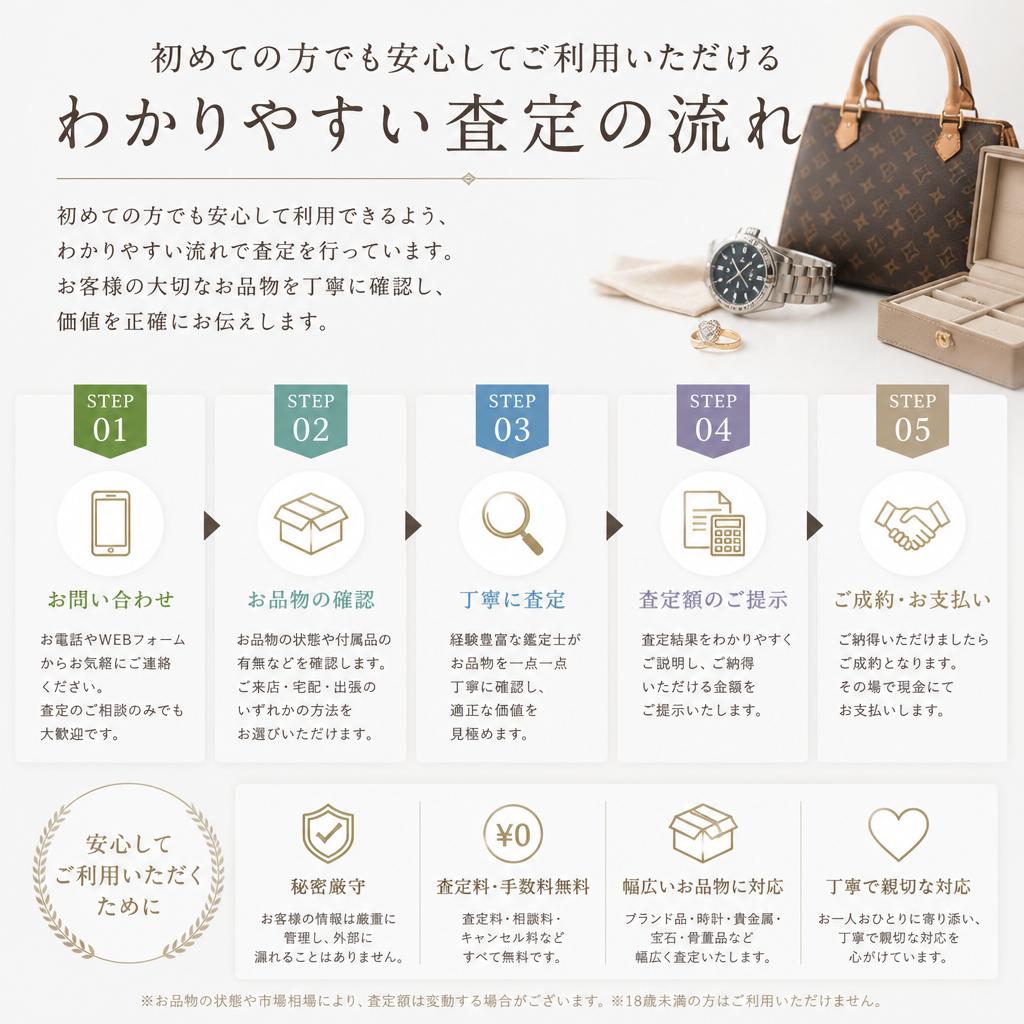 査定は無料！気軽にご利用いただけます