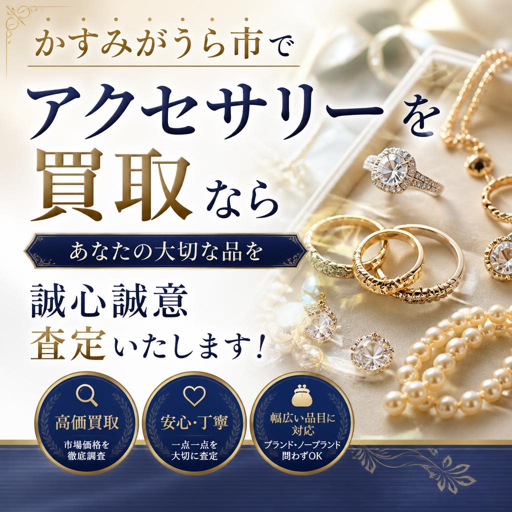 かすみがうら市でアクセサリーを買取なら、あなたの大切な品を誠心誠意査定いたします！