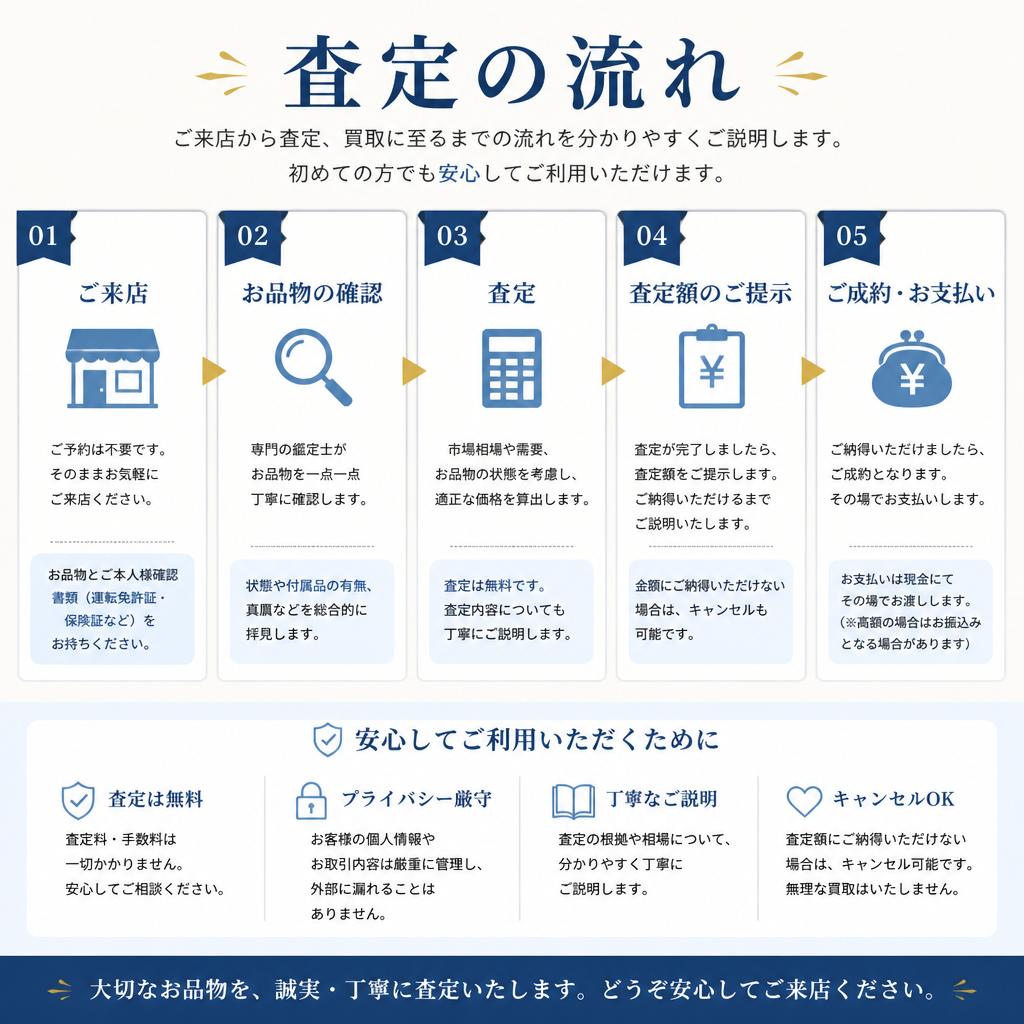 初めての方でも安心の査定フロー