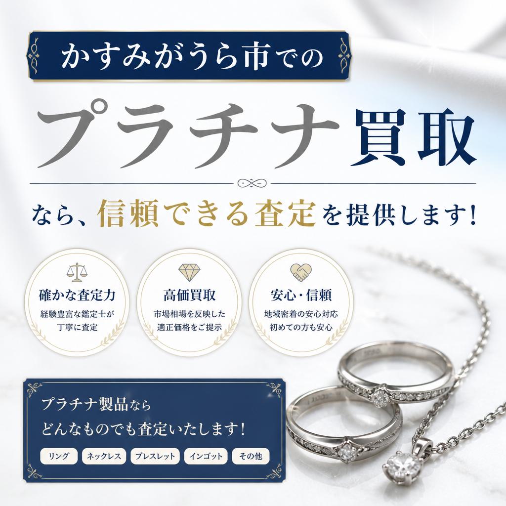 かすみがうら市でのプラチナ買取なら、信頼できる査定を提供します！