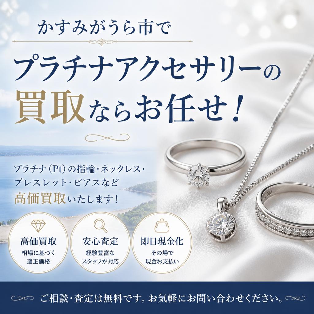 かすみがうら市でプラチナアクセサリーの買取ならお任せ！