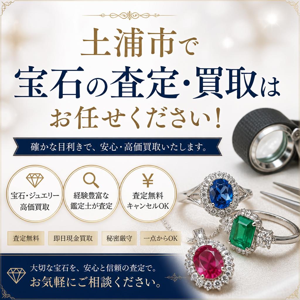 土浦市で宝石の査定・買取はお任せください！
