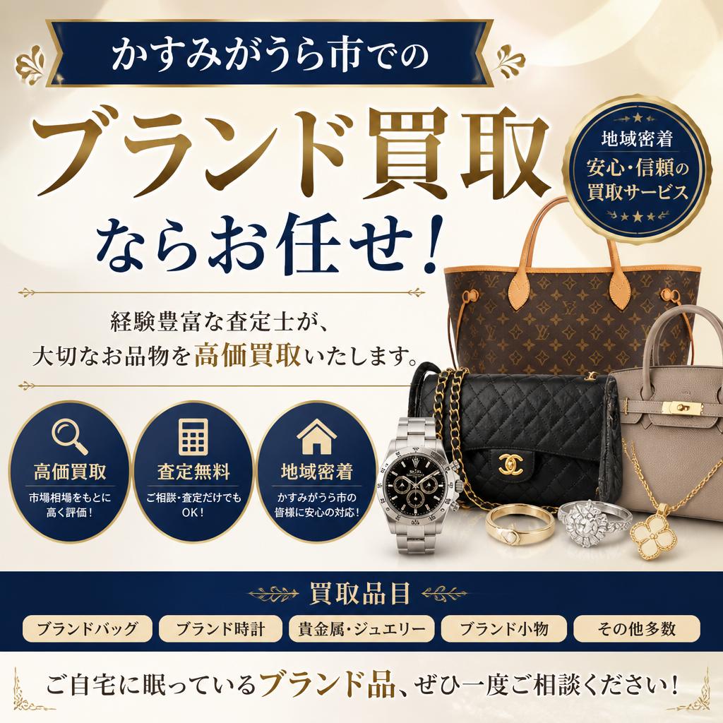 かすみがうら市でのブランド買取ならお任せ！