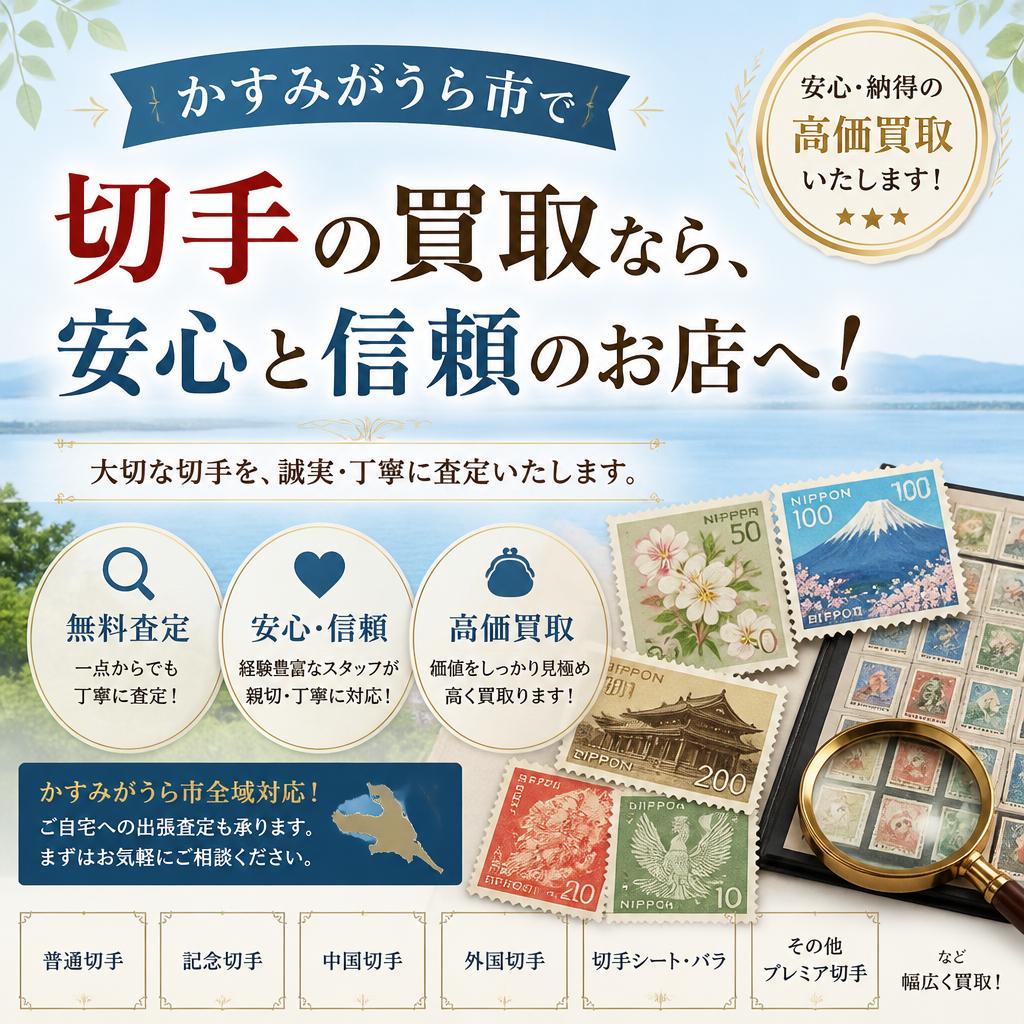 かすみがうら市で切手の買取なら、安心と信頼のお店へ！